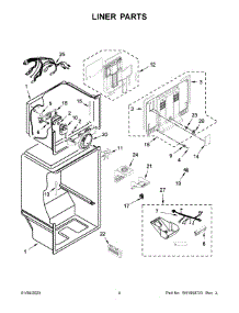 05 - Door Parts parts for Whirlpool Refrigerator ART308FFDM11 from AppliancePartsPros.com