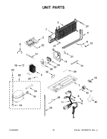 03 - Liner Parts parts for Whirlpool Refrigerator ART308FFDW11 from AppliancePartsPros.com