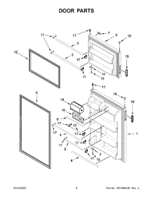 05 - Door Parts parts for Whirlpool Refrigerator ART318FFDB10 from AppliancePartsPros.com