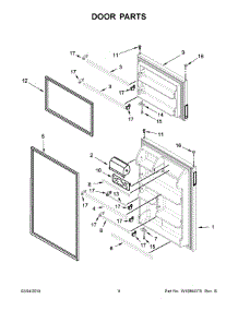 04 - Shelf Parts parts for Whirlpool Refrigerator ART348FFFB00 from AppliancePartsPros.com