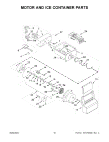 Motor And Ice Container Parts parts for Whirlpool Refrigerator ASI2175GRS10 from AppliancePartsPros.com