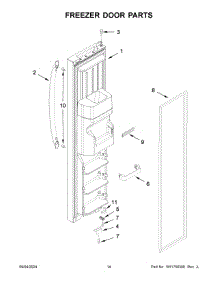 Freezer Door Parts parts for Whirlpool Refrigerator ASI2175GRS10 from AppliancePartsPros.com