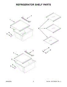 Refrigerator Shelf Parts parts for Whirlpool Refrigerator ASI2175GRS10 from AppliancePartsPros.com