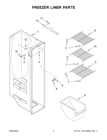 Freezer Liner Parts parts for Whirlpool Refrigerator ASI2175GRS10 from AppliancePartsPros.com