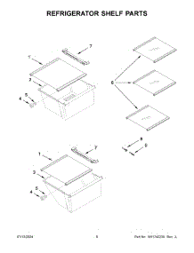 04 - Refrigerator Shelf Parts parts for Whirlpool Refrigerator ASI2175GRW10 from AppliancePartsPros.com
