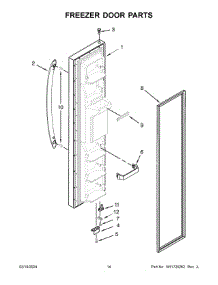 Freezer Door Parts parts for Whirlpool Refrigerator ASI2575GRB11 from AppliancePartsPros.com
