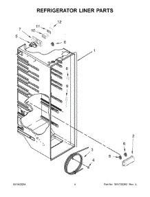 Refrigerator Liner Parts parts for Whirlpool Refrigerator ASI2575GRB11 from AppliancePartsPros.com