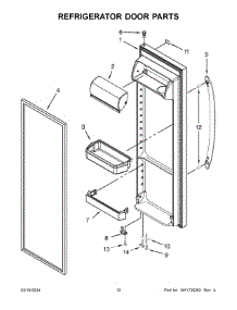 Refrigerator Door Parts parts for Whirlpool Refrigerator ASI2575GRB11 from AppliancePartsPros.com