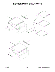 04 - Refrigerator Shelf Parts parts for Whirlpool Refrigerator ASI2575GRB12 from AppliancePartsPros.com