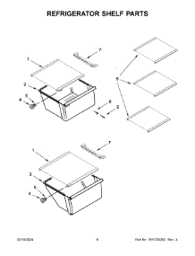 Refrigerator Shelf Parts parts for Whirlpool Refrigerator ASI2575GRW11 from AppliancePartsPros.com