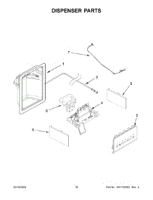Dispenser Parts parts for Whirlpool Refrigerator ASI2575GRW11 from AppliancePartsPros.com