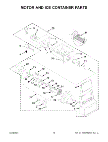 Motor And Ice Container Parts parts for Whirlpool Refrigerator ASI2575GRW11 from AppliancePartsPros.com