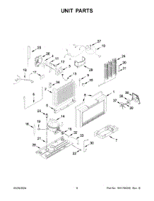 05 - Unit Parts parts for Whirlpool Freezer AZF33X16DW10 from AppliancePartsPros.com