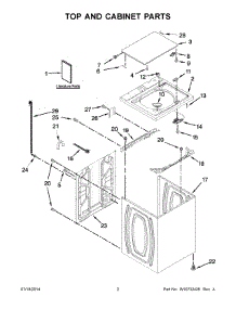 02 - Top And Cabinet Parts parts for Whirlpool Washer CAW12444DW1 from AppliancePartsPros.com