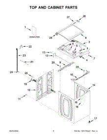 03 - Console And Water Inlet Parts parts for Whirlpool Washer CAW45125LW1 from AppliancePartsPros.com