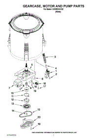 04 - Gearcase, Motor And Pump Parts parts for Whirlpool Washer CAW9244XQ2 from AppliancePartsPros.com