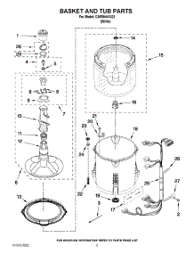 03 - Basket And Tub Parts parts for Whirlpool Washer CAW9444XQ1 from AppliancePartsPros.com