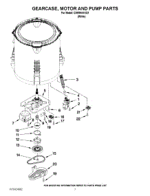 04 - Gearcase, Motor And Pump Parts parts for Whirlpool Washer CAW9444XQ1 from AppliancePartsPros.com