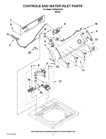 02 - Controls And Water Inlet Parts parts for Whirlpool Washer CAW9444XQ1 from AppliancePartsPros.com