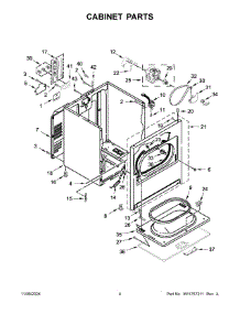 03 - Cabinet Parts parts for Whirlpool Dryer CDEW7110RW0 from AppliancePartsPros.com