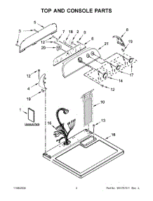 02 - Top And Console Parts parts for Whirlpool Dryer CDEW7110RW0 from AppliancePartsPros.com