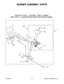 05 - Burner Assembly Parts parts for Whirlpool Range CDGW7110RW0 from AppliancePartsPros.com