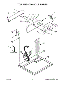 02 - Top And Console Parts parts for Whirlpool Range CDGW7110RW0 from AppliancePartsPros.com