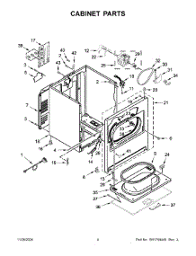 03 - Cabinet Parts parts for Whirlpool Range CDGW7110RW0 from AppliancePartsPros.com