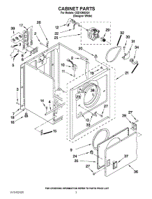 03 - Bulkhead Parts parts for Whirlpool Dryer CED126SXQ1 from AppliancePartsPros.com