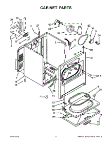 03 - Cabinet Parts parts for Whirlpool Dryer CED147SDW1 from AppliancePartsPros.com