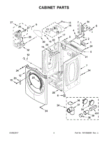 04 - Bulkhead Parts parts for Whirlpool Dryer CED7464GW0 from AppliancePartsPros.com