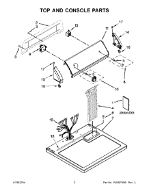 02 - Top And Console Parts parts for Whirlpool Range CGD126SDW0 from AppliancePartsPros.com