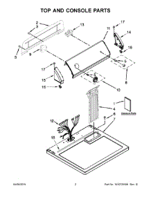 02 - Top And Console Parts parts for Whirlpool Range CGD126SDW1 from AppliancePartsPros.com