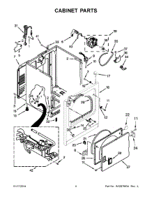 03 - Cabinet Parts parts for Whirlpool Range CGD137SDW0 from AppliancePartsPros.com