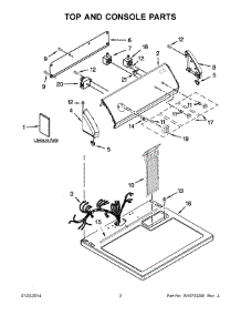 02 - Top And Console Parts parts for Whirlpool Range CGD137SDW1 from AppliancePartsPros.com
