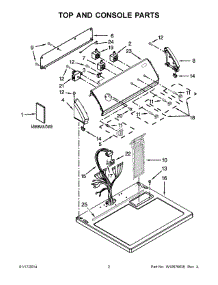 02 - Top And Console Parts parts for Whirlpool Range CGD147SDW0 from AppliancePartsPros.com