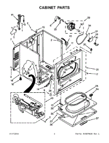 03 - Cabinet Parts parts for Whirlpool Range CGD147SDW0 from AppliancePartsPros.com