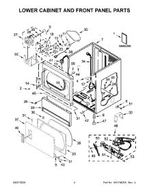 03 - Lower Cabinet And Front Panel Parts parts for Whirlpool Range CGSP2958JQ0 from AppliancePartsPros.com