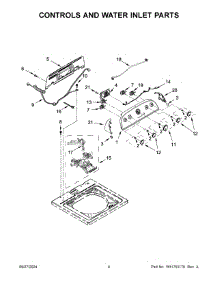 03 - Controls And Water Inlet Parts parts for Whirlpool Washer CWW3812RW0 from AppliancePartsPros.com