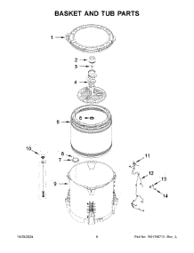 04 - Basket And Tub Parts parts for Whirlpool Washer CWW4512RW0 from AppliancePartsPros.com