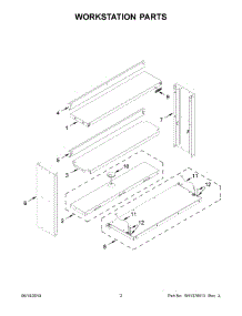 02 - Workstation Parts parts for Whirlpool Refrigerator GAFS42KDJG00 from AppliancePartsPros.com