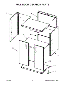 02 - Full Door Gearbox Parts parts for Whirlpool GAGB28FVEW00 from AppliancePartsPros.com