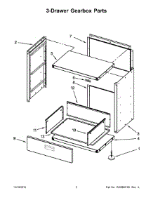 02 - 3-Drawer Gearbox Parts parts for Whirlpool GAGD283DEW00 from AppliancePartsPros.com