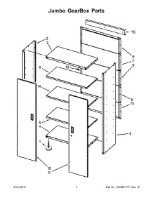 02 - Jumbo Gearbox Parts parts for Whirlpool Refrigerator GAJG36FDYG03 from AppliancePartsPros.com
