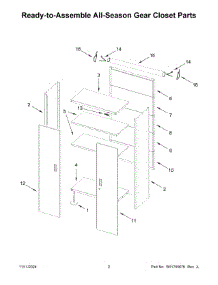 02 - Ready-To-Assemble All-Season Gear Closet Parts parts for Whirlpool GAJG36GRDG00 from AppliancePartsPros.com