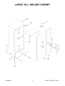 02 - Large Tall Welded Cabinet parts for Whirlpool GALG362DPG00 from AppliancePartsPros.com
