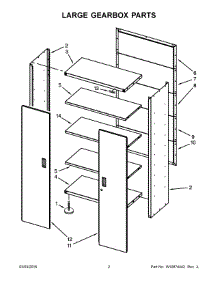 02 - Large Gearbox Parts parts for Whirlpool GALG36KDESG00 from AppliancePartsPros.com