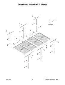 02 - Overhead Gearloft Parts parts for Whirlpool GALS48M4JW00 from AppliancePartsPros.com