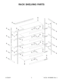 02 - Rack Shelving Parts parts for Whirlpool GARK365TGG0 from AppliancePartsPros.com