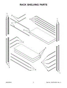 02 - Rack Shelving Parts parts for Whirlpool GARS485YBG00 from AppliancePartsPros.com